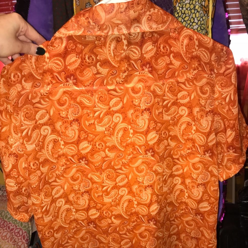 Orange button up - Picture 2 of 3